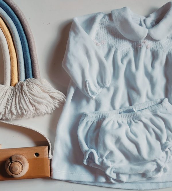 Vestido plush punto smok baby Cottons 6m