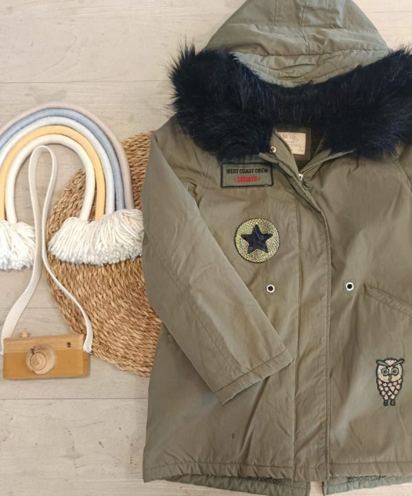 Parka Zara con corderito T9-10